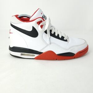 Nike Air Flight Legacy SHOES MEN 8.5 Black White Red BQ4212-100 Sneaker